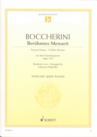 Boccherini Minuet  Violin & Piano Sheet Music Songbook