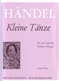 Handel Little Dances 2 Or 3 Violins Sheet Music Songbook