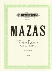 Mazas Duets Op38 Vol 1 Sheet Music Songbook