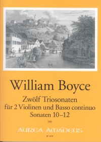 Boyce 12 Trio Sonatas 10-12 Two Violins & Bc Sheet Music Songbook