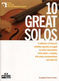 10 Great Solos Violin Stoker Book & Cd Sheet Music Songbook