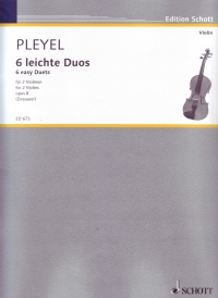 Pleyel Duets (6 Easy) Op 8 Sheet Music Songbook