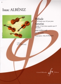 Albeniz Prelude Op165 & Asturias Op47 Solo Violin Sheet Music Songbook