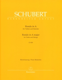 Schubert Rondo A D438 Violin & Piano Sheet Music Songbook
