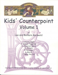 Kids Counterpoint Vol 1 For 2 Violins  Burswold Sheet Music Songbook