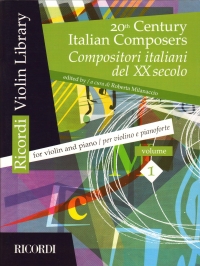 20th Century Italian Composers Violin Vol 1 Sheet Music Songbook