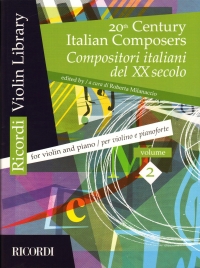 20th Century Italian Composers Violin Vol 2 Sheet Music Songbook
