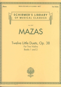 Mazas 12 Little Duets For 2 Violins Op 38 Bks 1 &2 Sheet Music Songbook
