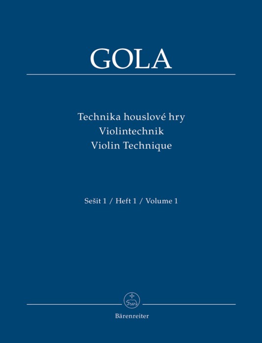 Gola Violin Technique Vol 1 Cz Ger Eng Sheet Music Songbook