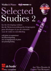 Selected Stuides Vol 2 Violin & Piano Book & 2 Cds Sheet Music Songbook