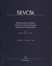 Sevcik School Of Violin Technique Op1 Vol 1 1st Sheet Music Songbook