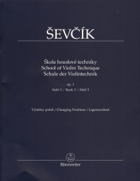 Sevcik School Of Violin Technique Op1 Vol 3 Sheet Music Songbook