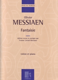 Messiaen Fantaisie Violin & Piano Sheet Music Songbook