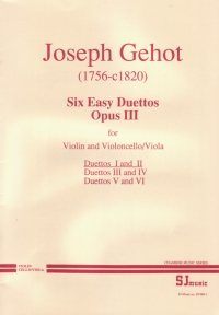 Gehot Duets Op 3 No 1-2  Violin,cello Or Viola Sheet Music Songbook