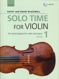 Solo Time For Violin Blackwell Book 1 + Cd Sheet Music Songbook