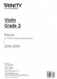 Trinity Violins 2016-2019 Grade 3 Part  Sheet Music Songbook