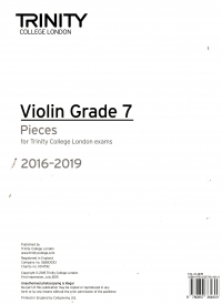 Trinity Violins 2016-2019 Grade 7 Part  Sheet Music Songbook