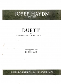 Haydn Duet Dmaj Violin & Cello Sheet Music Songbook
