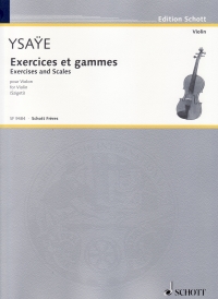Ysaye Exercises And Scales Violin Sheet Music Songbook