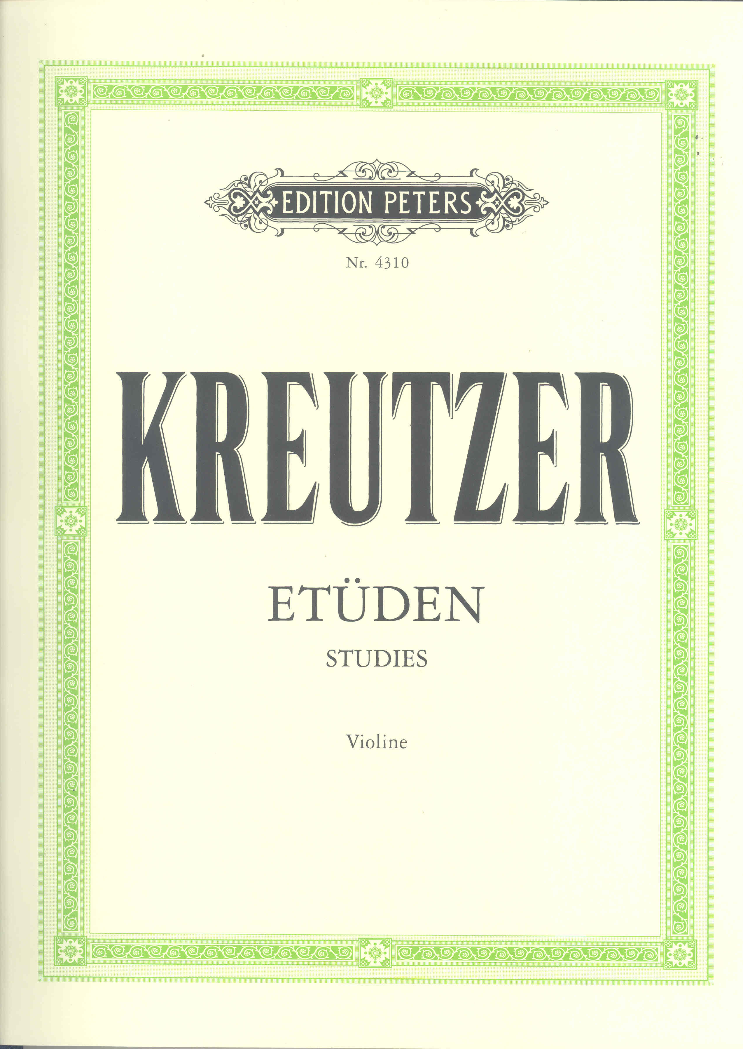 Kreutzer 42 Etudes Or Caprices Davisson Violin Sheet Music Songbook