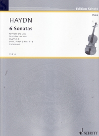 Haydn 6 Sonatas Hobvi 1-6 Heft 2 Violin & Viola Sheet Music Songbook