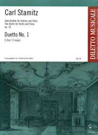 Stamitz 2 Duette Op10 No1 Violin And Viola Sheet Music Songbook