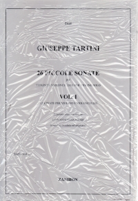 Tartini 26 Piccole Sonate Vol. 1 1-12 Vln & Vcl Sheet Music Songbook