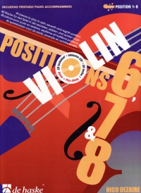 Violin Positions 6 7 & 8 Dezaire + Cd Sheet Music Songbook