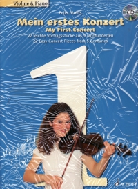 My First Concert Violin & Piano Book & Cd Sheet Music Songbook