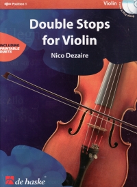 Dezaire Double Stops For Violin Book & 2cds Sheet Music Songbook