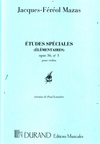 Mazas Etude Speciales Op36 No1 Violin Solo Sheet Music Songbook