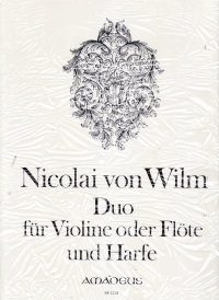 Wilm Duo Op156 Violin (flute) And Harp Sheet Music Songbook