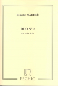Martinu Duo No2 H331 Violin & Viola Sheet Music Songbook