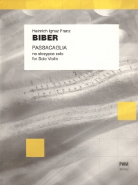 Biber Passacaglia Solo Violin Sheet Music Songbook