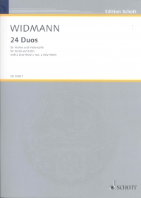 Widmann 24 Duos Heft 2 (xiv - Xxiv) Violin & Cello Sheet Music Songbook