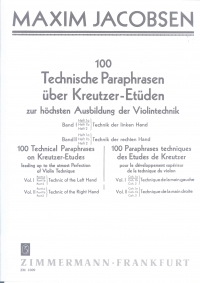 Jacobsen Technical Paraphrases On Kreutzer I 1a Sheet Music Songbook