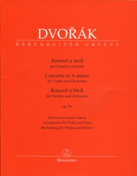 Dvorak Concerto For Violin Amin Op53 Pf Reduction Sheet Music Songbook