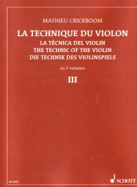 Crickboom Technique Of The Violin Vol 3 Sheet Music Songbook