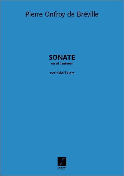 De Brville Sonate En Ut Dise Mineur Sheet Music Songbook