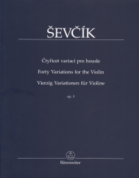 Sevcik Forty Variations For The Violin Op3 Sheet Music Songbook