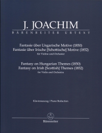 Joachim Fantasy On Hungarian & Irish Themes Violin Sheet Music Songbook