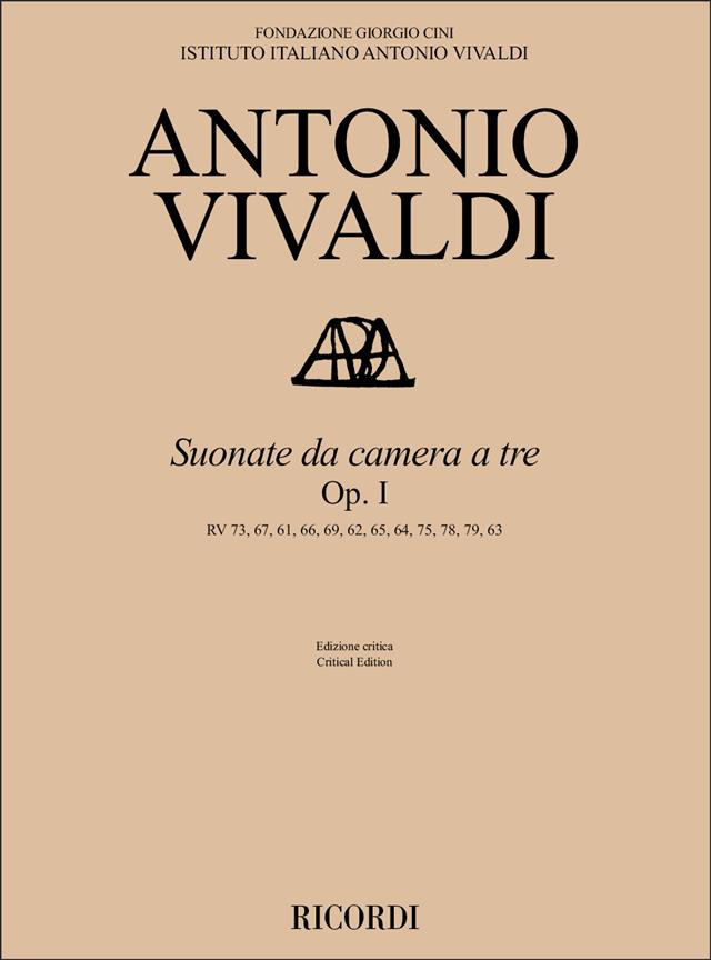 Vivaldi Suonate Da Camera A Tre Op. I 2 Vlns & Bc Sheet Music Songbook
