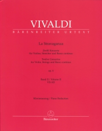 Vivaldi La Stravaganza Op4 Vol Ii Piano Reduction Sheet Music Songbook