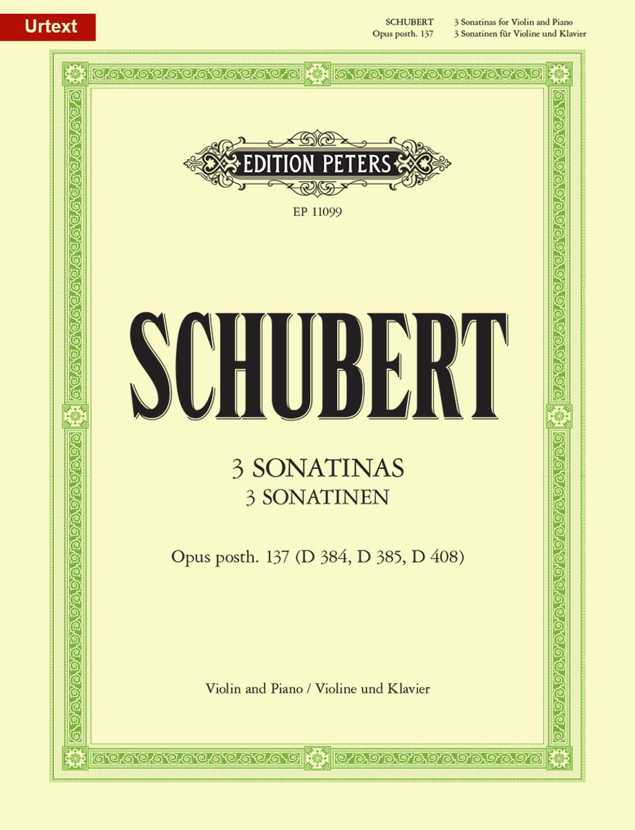 Schubert 3 Sonatinas Op137 Burmeister Violin & Pf Sheet Music Songbook