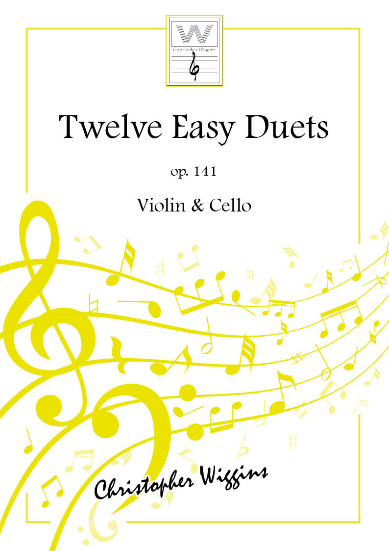 Wiggins Twelve Easy Duets Op141 Violin & Cello Sheet Music Songbook