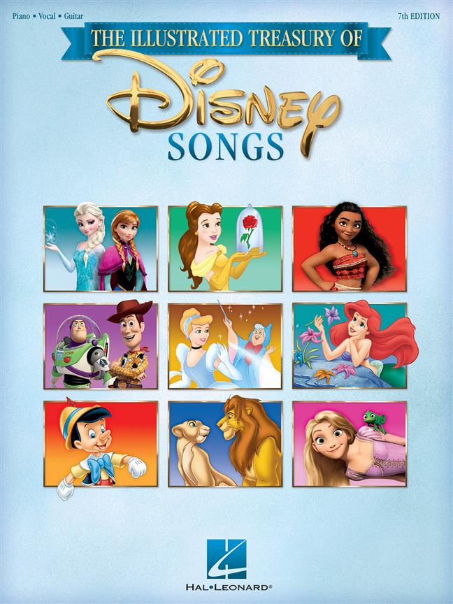 Disney New Illustrated Treasury Of Songs 7th Ed Sheet Music Songbook