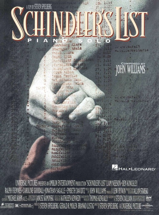 Schindlers List Piano Solos Sheet Music Songbook