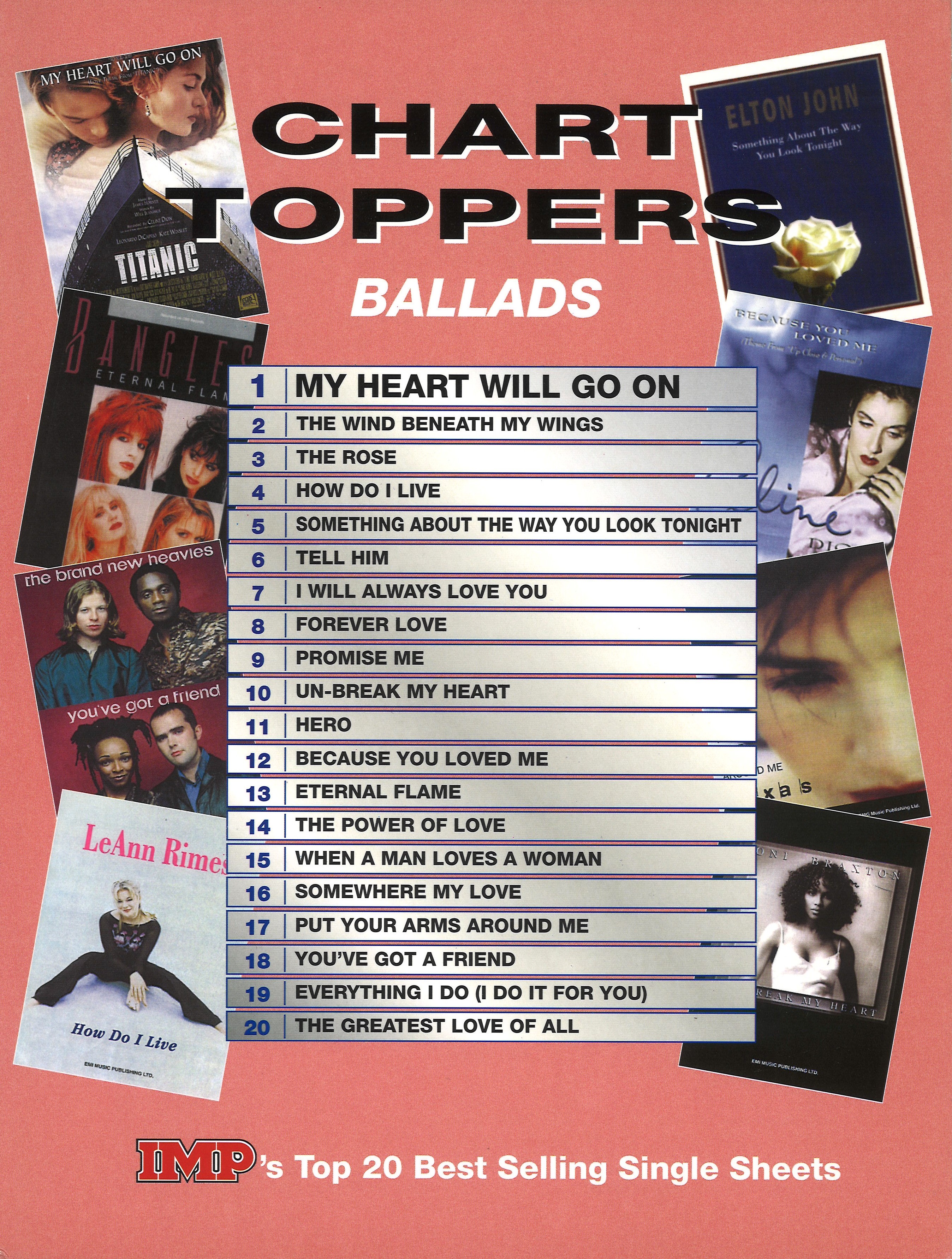 Chart Toppers Ballads Pvg Sheet Music Songbook