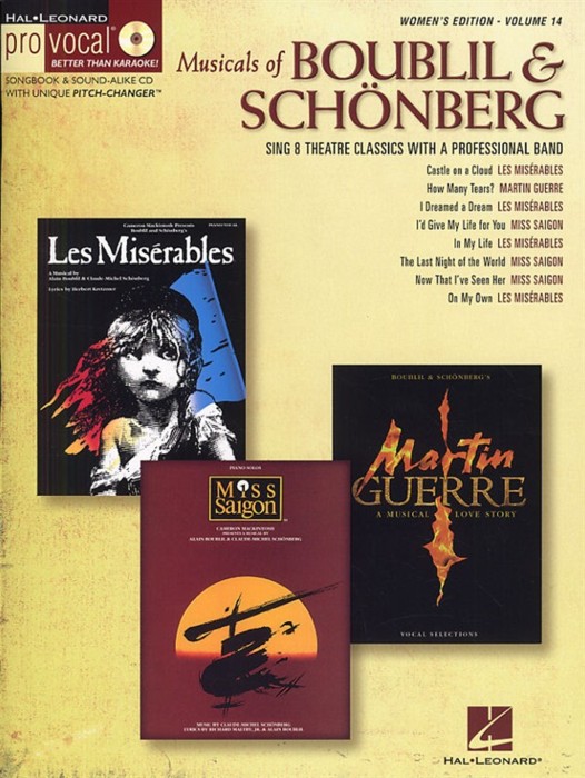 Pro Vocal 14 Musicals Of Boublil/schonberg Womens Sheet Music Songbook