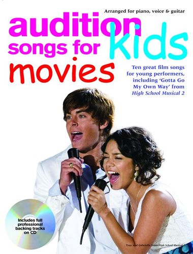 Audition Songs For Kids Movies + Cd Pvg Sheet Music Songbook